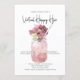 Virtual Cocktail Party Social Distance Happy Hour Kaart