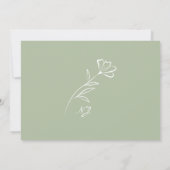 Virtual Dusty Sage Online Photo Wedding Kaart (Achterkant)