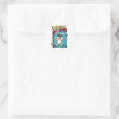 Virtual Egg Hunter - Funny Gamer Bunny VR _ Pasen Ronde Sticker (Tas)