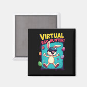Virtual Eier Jager - Grappige Gamer Bunny Vr Pasen Magneet (Voorkant / Achterkant)