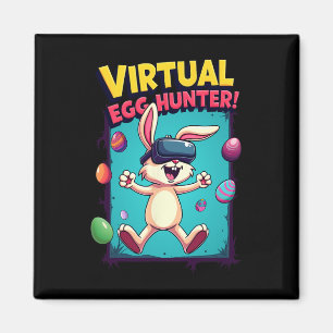 Virtual Eier Jager - Grappige Gamer Bunny Vr Pasen Magneet