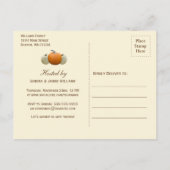 Virtual Friendsgiving Dinner Pumpkin Harvest Uitnodiging Briefkaart (Achterkant)