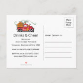 Virtual Friendsgiving Rustic  Truck Pompoen Uitnodiging Briefkaart (Achterkant)
