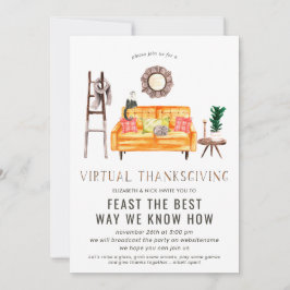 Virtual Friendsgiving Thanksgiving Dinner Party Kaart