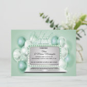 Virtual Gender Neutral Baby shower voor groene lap Kaart (Staand voorkant)