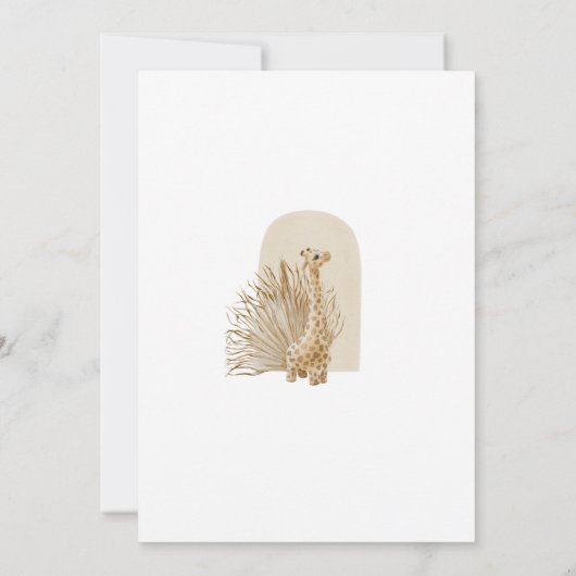 Virtual Gender Neutral Boho Nursery Mobile Baby Sh Kaart (Achterkant)