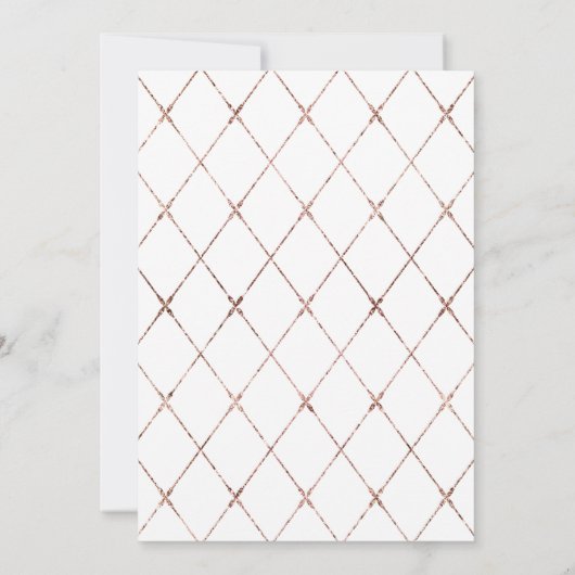 Virtual Gold Eucalyptus groen geometrische bruilof Kaart (Achterkant)