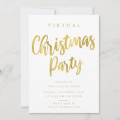 VIRTUAL Gold Minimal kerstfeest Kaart (Voorkant)