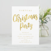 VIRTUAL Gold Minimal kerstfeest Kaart (Staand voorkant)
