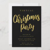 VIRTUAL Gouden Minimale Kerstvakantiefeest Kaart (Voorkant)