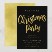 VIRTUAL Gouden Minimale Kerstvakantiefeest Kaart (Voorkant / Achterkant)