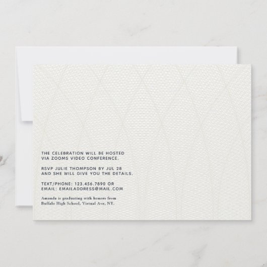 Virtual Graduation Party Kaart (Achterkant)