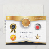 Virtual Graduation Party Kaart (Voorkant / Achterkant)