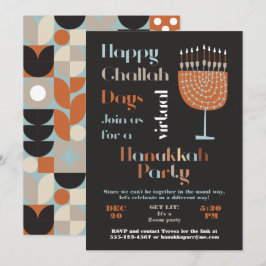 Virtual Happy Challah Day Hanukkah Party Kaart