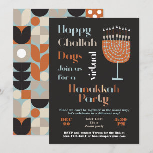 Virtual Happy Challah Day Hanukkah Party Kaart