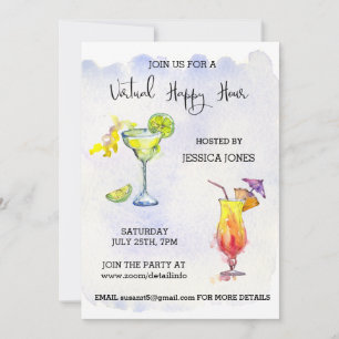 Virtual Happy Hour Cocktail Quarantine Kaart
