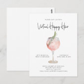 Virtual Happy Hour Social Distance Cocktail Party Briefkaart (Voorkant / Achterkant)