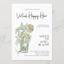 Virtual Happy Hour Social Distance Cocktail Party