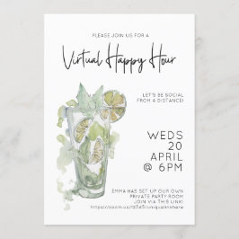 Virtual Happy Hour Social Distance Cocktail Party Kaart