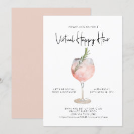 Virtual Happy Hour Social Distance Cocktail Party Kaart