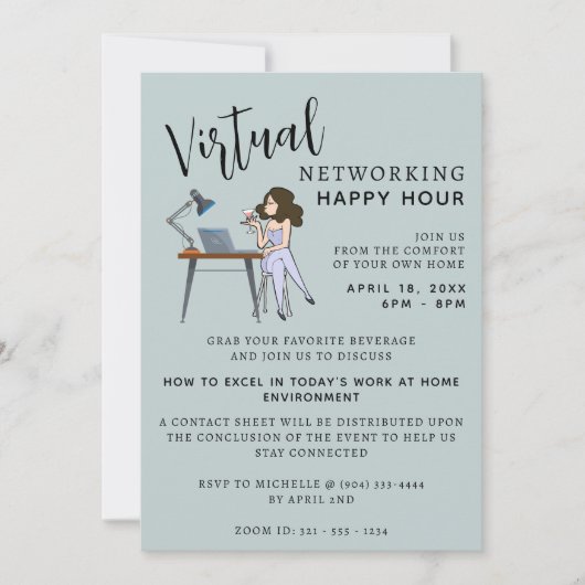 Virtual Happy Hour Uitnodiging (Voorkant)