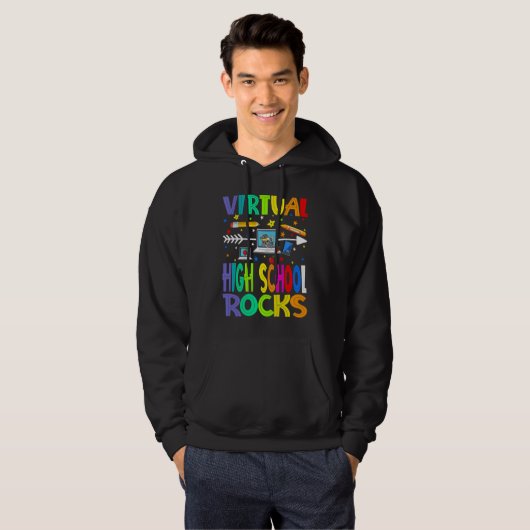 Virtual High School Rocks Back To School Hoodie (Voorkant volledig)