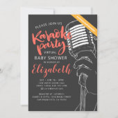 Virtual Karaoke Party Baby shower video Kaart (Voorkant)