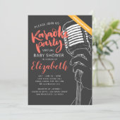 Virtual Karaoke Party Baby shower video Kaart (Staand voorkant)