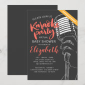 Virtual Karaoke Party Baby shower video Kaart (Voorkant / Achterkant)