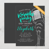 Virtual Karaoke Party Baby shower video Kaart (Voorkant / Achterkant)