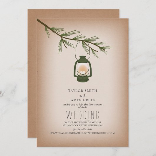 Virtual Live Stream Weddenron Evergreen Kaart (Voorkant / Achterkant)