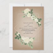 Virtual Live Stream Wedding Cardstock Botanical Kaart (Voorkant)
