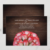 Virtual Live Stream Wedding Rustiek Rose Boeket Kaart (Voorkant / Achterkant)