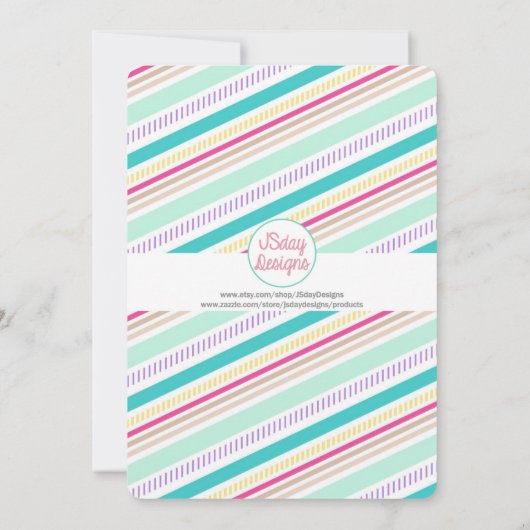 Virtual Llama Theme Birthday Party Kaart (Achterkant)