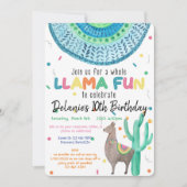 Virtual Llama Theme Birthday Party Kaart (Voorkant)
