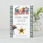 Virtual Movie Night-uitnodiging Kaart (Staand voorkant)