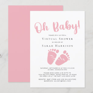 Virtual Oh Baby Girl Douche Roze Voeten Kaart