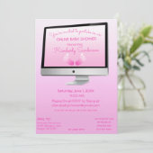 Virtual Online Lange Afstand Douche Baby Meisje Vo Kaart (Staand voorkant)