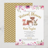 Virtual Online Long Distance Baby shower by Mail Kaart (Voorkant / Achterkant)