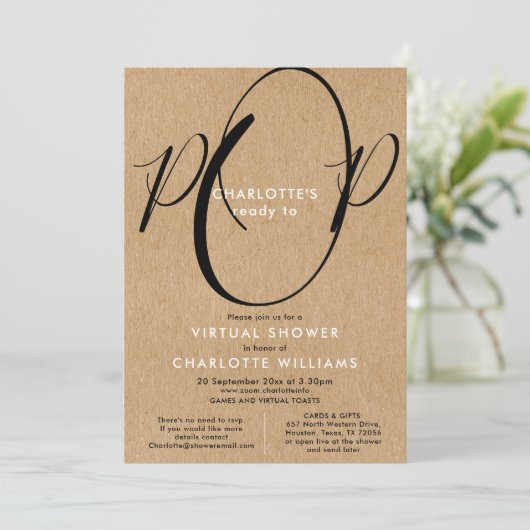 Virtual Online Long Distance Shower per Mail Kaart (Staand voorkant)