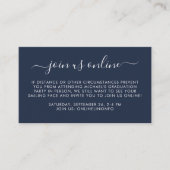 Virtual Online Option Blue Graduation Party Informatiekaartje (Voorkant)