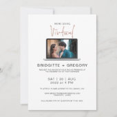 Virtual Online Photo Waterverf Wedding Invitation (Voorkant)