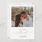 Virtual Online Rustic Photo Wedding Invitation (Voorkant)