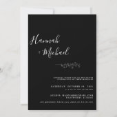 Virtual Online Rustic Photo Wedding Invitation (Achterkant)