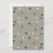 Virtual Online Woodland Animals Baby shower Kaart (Achterkant)