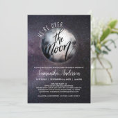 Virtual Over the Moon Baby shower Kaart (Staand voorkant)