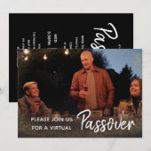 Virtual Passover Photo Invitation Kaart (Voorkant / Achterkant)