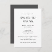 Virtual Peanut Butter en Jelly Party Invitation (Voorkant / Achterkant)