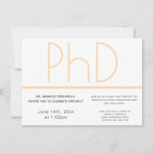Virtual PhD-graad White Cream Grey Afstuderen Kaart (Voorkant)