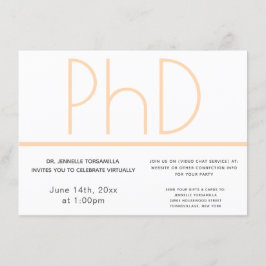 Virtual PhD-graad White Cream Grey Afstuderen Kaart